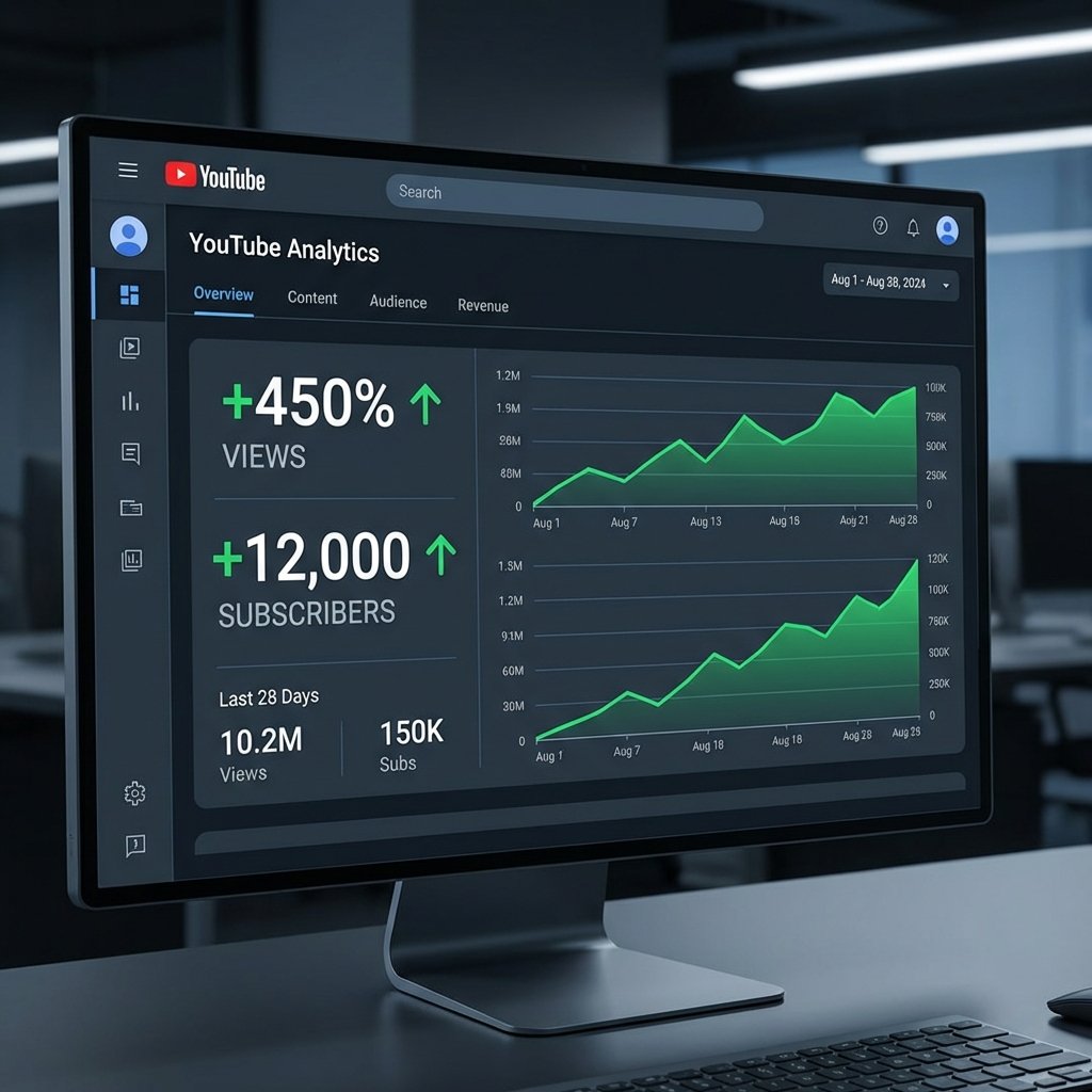 YouTube Channel Growth Analytics Chart